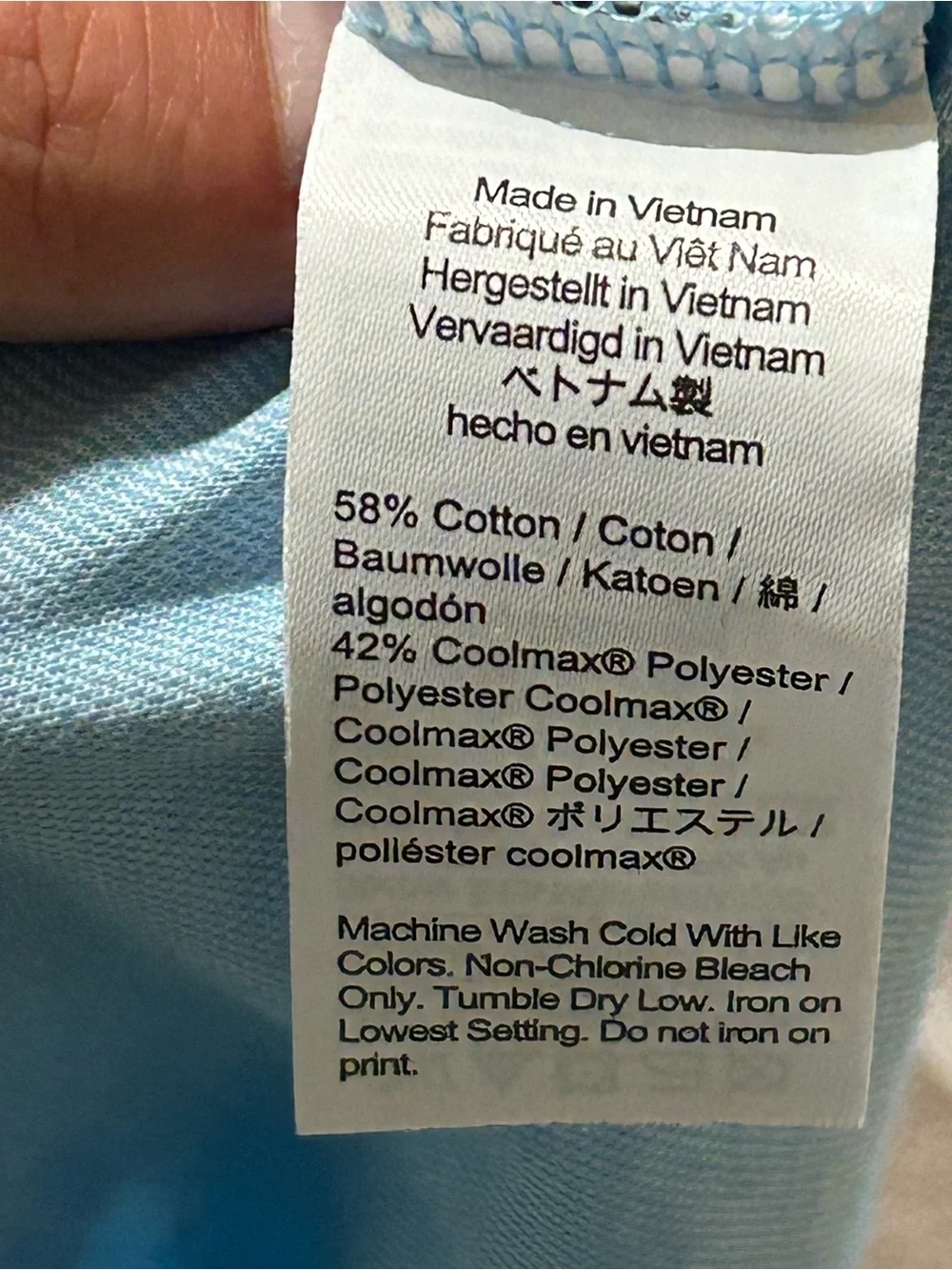 J.Crew Performance Polo Coolmax Stretch-Cotton EcoMade UPF50 , Large